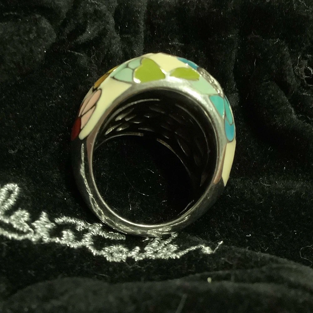 Vibrant Multicolor Butterfly Ring - Picture 5 of 6